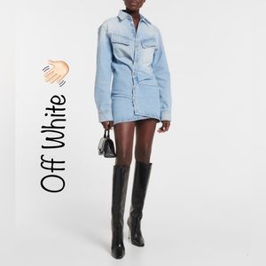 Off white denim dress (small/38)